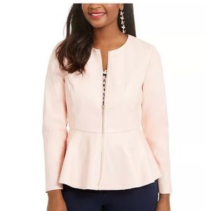 Thalia Sodi Pleather Jacket with peplum